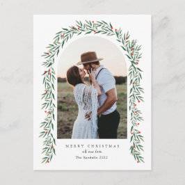 Greenery Arch Modernes Script Foto Weihnachten