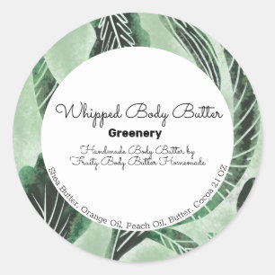 Greenery Art Body Wellness-Center oder Bath Brandi Runder Aufkleber