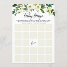 Greenery Baby Bingo Cards für Babydusche Einladung