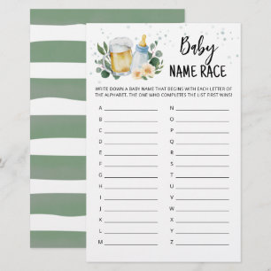 Greenery Baby bricht Baby Name Race Game