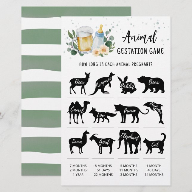 Greenery Baby brütet Tiergestationsspiel (Vorne/Hinten)