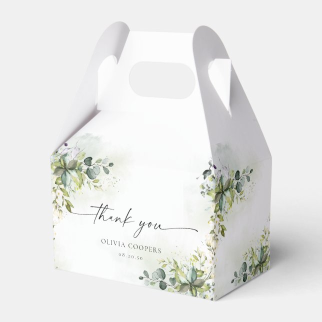 Greenery Baby Shower Fevor Box Geschenkschachtel (Vorderseite)