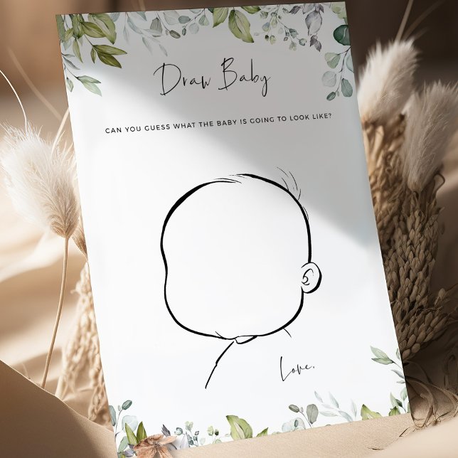Greenery Baby Shower Game Zeichn Baby (Von Creator hochgeladen)