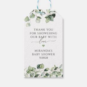 Greenery Baby Shower Gevor Tag Botanisches Geschen Geschenkanhänger