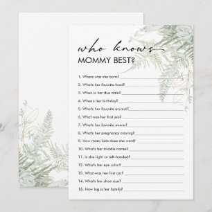 Greenery Baby Shower kennt Mommy Best Card Einladung
