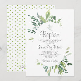 Greenery Baptism Einladung