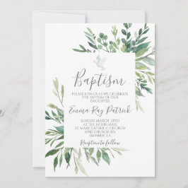 Greenery Baptism Einladung