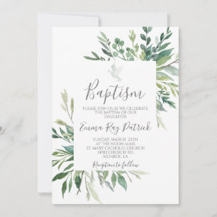 Greenery Baptism Einladung