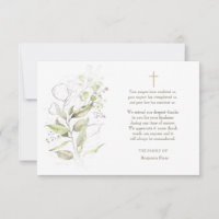 Greenery Beileid Danke Karte