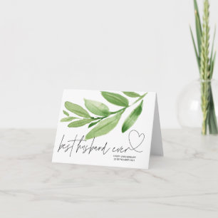 Greenery Best Husband Ever Jubiläum Geschenk Ihn Karte