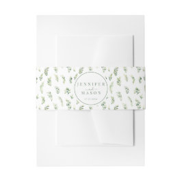 Greenery Blätter Classic Boho Hochzeitsband Einladungsbanderole