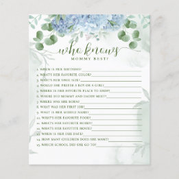 Greenery Blue Hydrangea, die Mommy Baby kennt