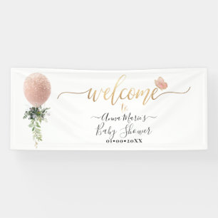 Greenery Blush Glitzer Ballon Alle Veranstaltungen Banner