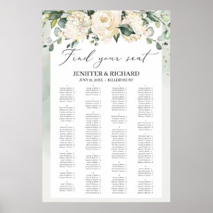 Greenery boho Rosa Hochzeitstabelle Poster