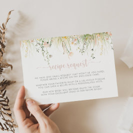 Greenery Boho Wildblume Wedding Recipe Anfrage Begleitkarte