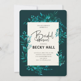 Greenery Border Bridal Shower Invitation Einladung