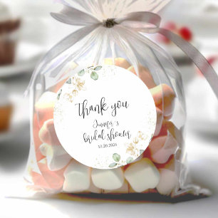 Greenery Brautparty Classic Round Aufkleber