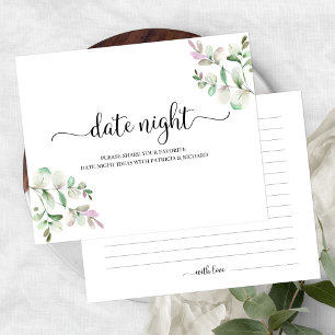 Greenery Brautparty Date Night Jar Cards