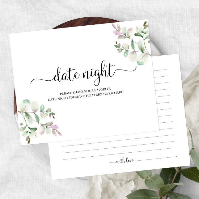 Greenery Brautparty Date Night Jar Cards (Von Creator hochgeladen)