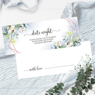 Greenery Brautparty Date Night Jar Cards