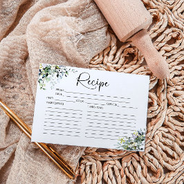 Greenery Brautparty Rezept Card Einladung