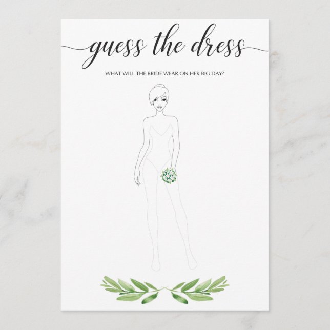 Greenery Brautparty schätzt das Hochzeitskleid (Vorderseite)