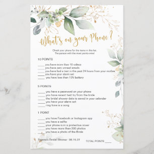 Greenery Bridal Game Was ist auf deinem Handy?