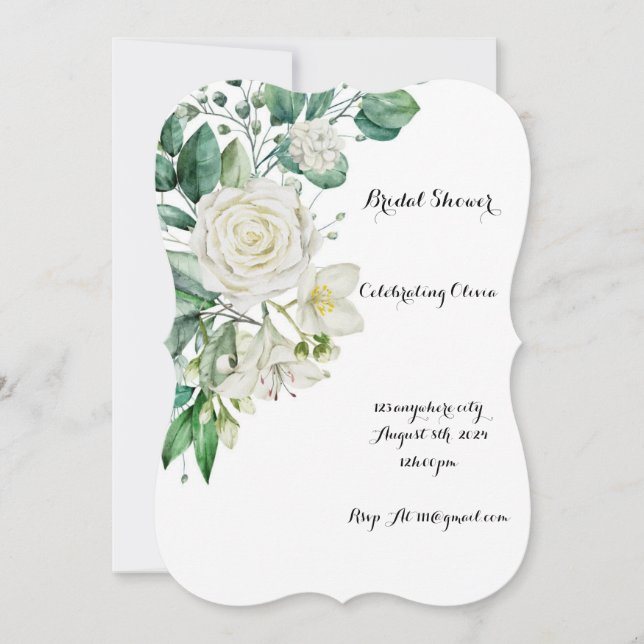 GREENERY BRIDAL SHOWING INVITATION EINLADUNG (Vorderseite)