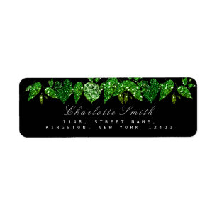 Greenery Cali Black Glitzer Woodland Ivy Leaf UAWG