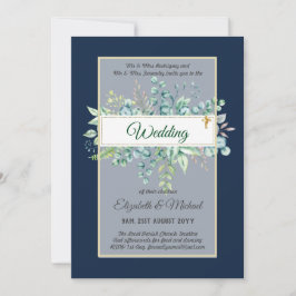 Greenery CATHOLIC Wedding Christlich Budget Modern Einladung