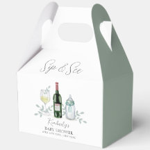 Greenery Champagne Sip & See Baby Dusche