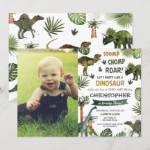 Greenery Cool Dinosaurier T-Rex Geburtstagsparty F