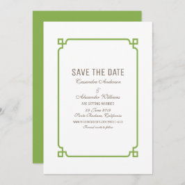 Greenery Deko Chic Save the Date einladen Einladung