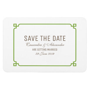 Greenery Deko Chic Save the Date Magnet