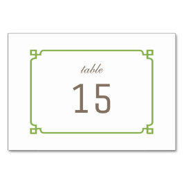 Greenery Deko Chic Table Card Tischnummer