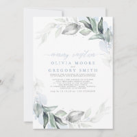 Greenery Dusty Blue Elegante Abend Empfang