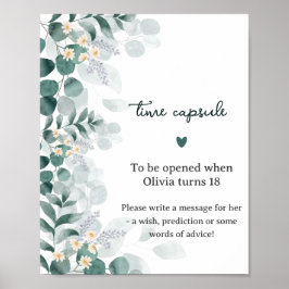 Greenery Elegant Eukalyptus Time Kapsel Poster
