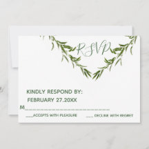 Greenery elegante geometrische Blätter Zweig RSPV
