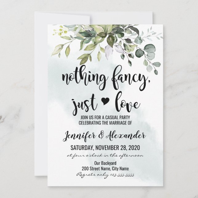 Greenery Elopement Wedding (Vorderseite)