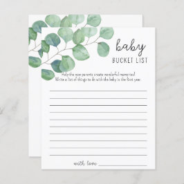 Greenery Eucalyptus - Baby Eimer List Game