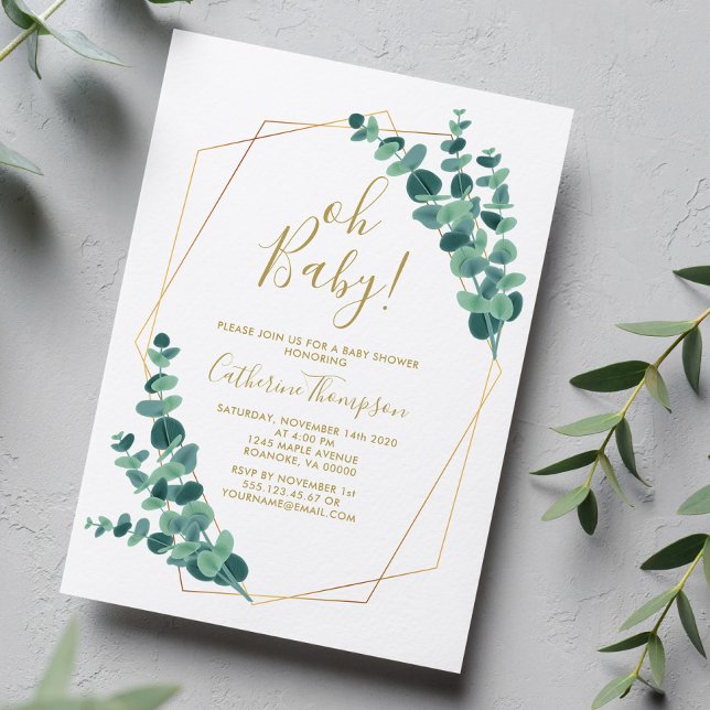 Greenery Eucalyptus Baby Shower Einladung (Von Creator hochgeladen)