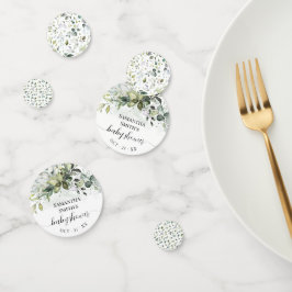 Greenery Eucalyptus Baby Shower Konfetti