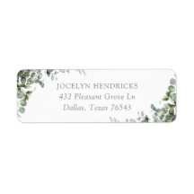 Greenery Eucalyptus Baby Shower Rücksendeadresse