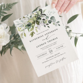 Greenery Eucalyptus Blätter Einladung Hochzeit