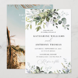 Greenery Eucalyptus Blätter Einladung Hochzeit