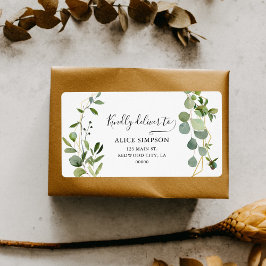 Greenery Eucalyptus Boho Calligraphy Address