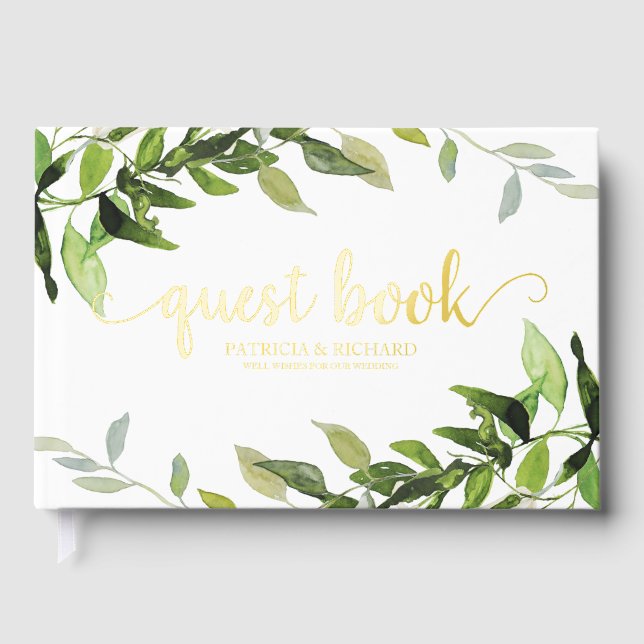 Greenery Eucalyptus Brautparty Gästebuch (Vorderseite)