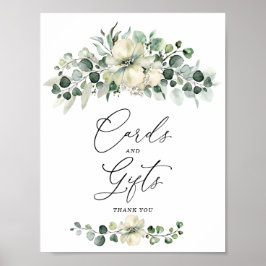 Greenery Eucalyptus Cards & Gifts Sign Poster