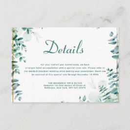 Greenery Eucalyptus Frameborder Wedding Begleitkarte