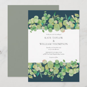 Greenery Eucalyptus Garland Wedding Einladung